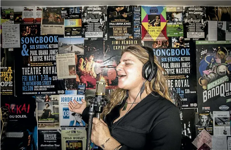  ?? BRADEN FASTIER/ STUFF ?? Renee Harvey lives with one of the worst cases of Tourettes in New Zealand but groundbrea­king surgery has given her a chance to follow her dreams including recording single.