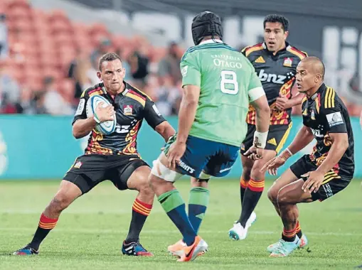  ??  ?? Aaron Cruden runs the show for the Chiefs and again showed his class at the weekend.