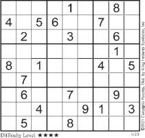  ??  ?? The task in Kakuro is to fill all the empty squares, using numbers 1 to 9, so the sum of each horizontal block equals the number to its left, and the sum of each vertical block equals the numbers on its top. No number may be used in the same block more than once.