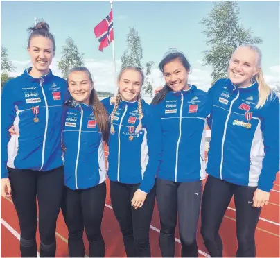  ?? FOTO: PRIVAT ?? STAFETT: Sørild stilte med fem jenter i Harstad. Fra venstre: Sara Dorthea Jensen, Anastasia Lunde, Ingvild Meinseth, Alexandra Haver og Line Myrestøl Johansson.