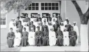  ?? SUBMITTED PHOTO ?? The Bel Alton High School Class of 1957, on the steps of the school. Bel Alton was one of the segregated schools in Charles County, serving the African-American community from 1938-1965. Photo courtesy of the Thomas and Maxine Headen Collection,...