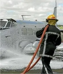  ?? NEW ZEALAND DEFENCE FORCE ?? Toxic chemicals in a firefighti­ng foam used at O¯ hakea airbase have been found at neighbouri­ng properties.