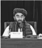  ??  ?? Taliban govt’s spokesman Zabihullah Mujahid during a press conference in Kabul