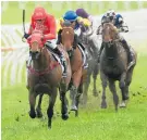  ?? Photo / Getty Images ?? Redzel leads all the way in The Everest.