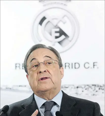  ?? FOTO: SIRVENT ?? Florentino Pérez quiere ingresar este verano entre 150 y 180 millones de euros para cuadrar las cuentas