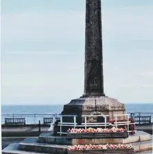  ??  ?? A copy of a photo of Seaham Harbour war memorial from his collection.