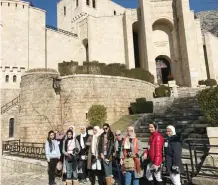  ??  ?? TIRANA: Kuwaiti female students pose for a photo during their visit to the two Albanian cities of Kruje and Shkodra.