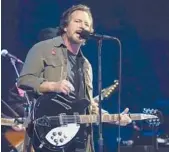  ?? CHRIS PIZZELLO/AP ?? Eddie Vedder, the longtime frontman of Pearl Jam, performs Feb. 25 in Inglewood, California.