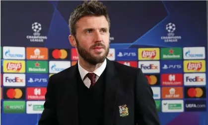  ?? ?? Michael Carrick had a very brief spell as Manchester United’s caretaker manager Photograph: Isabel Infantes/PA