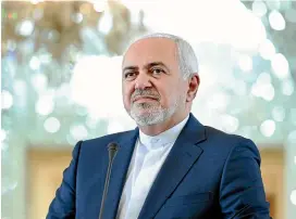  ?? AP ?? Javad Zarif, Iran’s foreign minister, said his country has deliberate­ly exceed a 300kg cap on its enriched uranium stockpile.