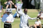  ?? /Getty Images /Joe Allison ?? Debutant: Tshepo Moreki in action on day one of the first Test against New Zealand in Mount Maunganui.