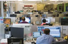  ?? MICHAEL NAGLE/THE NEW YORK TIMES 2015 ?? The offices of online sportsbook FanDuel in New York. Starting in January, Ohio will join more than 30 states that have legalized sports betting.