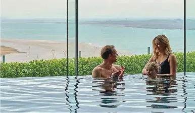  ?? ?? Relaxing: The infinity pool at Dylan Coastal Resort in Wales