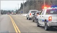  ?? (GUARDIAN FILE PHOTO) ?? RCMP in P.E.I. say standing at a roadside stop is one of the most dangerous parts of their job.