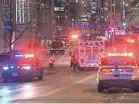  ?? WISN 12 NEWS VIA AP ?? Police respond to the scene of a mass shooting on Friday in Milwaukee.