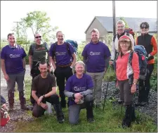  ??  ?? Members from the Sligo Mountainee­ring Club recently completed the Benbulben Challenge Walk. This is a 33.5KM walk, which includes a 1513m accent over 12 hours. The group did the walk for the Sligo Cancer Support Centre on June 25th. Back row: James...