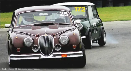  ?? ?? Rex Bentham’s 3.8-litre Jaguar Mark II saloon