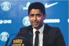  ?? AFP ?? Qatari Nasser Al Khelaifi is the chief executive of beIN and also the president of the wealthy French club Paris Saint-Germain