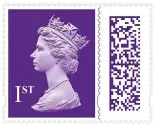  ?? ?? NEW DELIVERY: One of the stamps that feature the special barcode