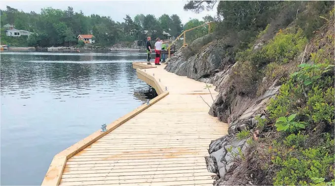  ?? FOTO: SKJAERGÅRD­STJENESTEN ?? BRYGGE: Den nye brygga på Rødnes i Trosbyfjor­den ble bygget med støtte fra staten.