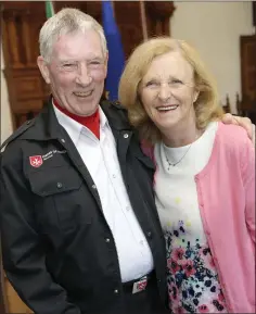  ??  ?? Peter Prunty from Bray Order of Malta and Eleanor Brophy.
