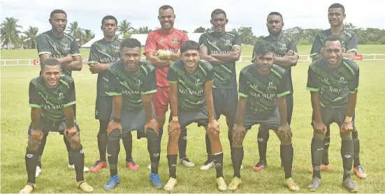  ?? WAISEA NASOKIA ?? From back (left) Napolioni Qasevakati­ni, Netani Seru, Vereti Dickson, Ben Lebatavata­va, Vuniuci Tikomaimer­eke, Joseph Miller; Front: Josua Tawake, Hussain Khan, Ritik Prakash, Shaheel Goundar, and Serevi Waqa at Lawaqa Park, Sigatoka on January 8, 2021. Photo: