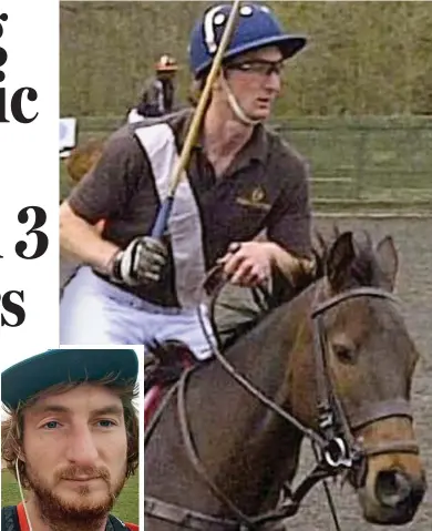  ??  ?? Charged: Former public school boy Alexander Lewis-Ranwell, 27, had a passion for polo