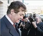  ?? ANDREW HARNIK/AP ?? Paul Manafort, President Donald Trump’s former campaign chief, leaves a Washington courthouse Thursday.