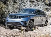  ??  ?? The Velar’s hood, fenders, and roof are made from aluminum, and the rear hatch is a composite. Its generous 113.15-inch wheelbase contribute­s significan­tly to both its modern blueprint and the spacious five-passenger interior.