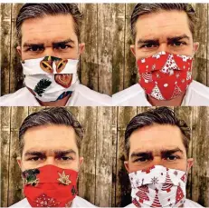  ?? FOTO: ANZUGSHOP ?? Textilhänd­ler Christian Filusch kreiert, produziert und vertreibt aktuell sehr viele Masken.