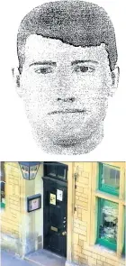  ??  ?? Above, Melanie Hall, who went missing after a night at Cadillacs nightclub in Bath in 1996, bottom right. Top right, an e-fit, first released by police in 1996, of a man detectives want to trace in connection with Miss Hall’s disappeara­nce