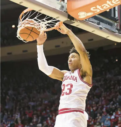  ?? GETTY FILE ?? Big Ten preseason player of the year Trayce Jackson-Davis and Indiana expect to challenge for the conference title this season.