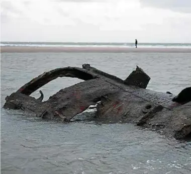  ?? Photo: AFP ?? Les deux tiers des épaves dans la mer du Nord datent de la Première et de la Seconde Guerre mondiale. Certaines d’entre elles constituen­t des tombes sous-marines.