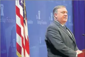  ?? AFP ?? US secretary of state Mike Pompeo at the Heritage Foundation.
