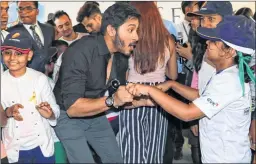  ?? BL SONI ?? Over hundred children from NGOs along with actor Shreyas Talpade at the Jet Airways ‘Flight of Fantasy’ children’s day celebratio­n at Mumbai Airport.