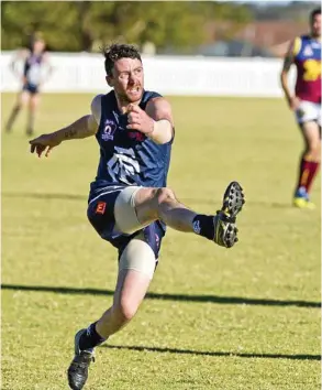  ?? Photo: Nev Madsen ?? ON THE LINE: Rob Baker joined Coolaroo mid-season as the team looks to come away with a win in their huge clash with Goondiwind­i today.