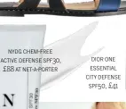  ??  ?? dior one essential city defense spf50, £41