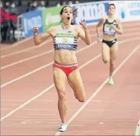  ?? FOTO: EFE ?? Esther Guerrero libró un bello duelo con Marta Pérez para ganar de nuevo el 1.500