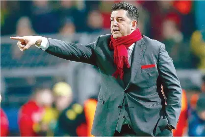  ??  ?? Rui Vitória espera que os encarnados não acusem frente ao Belenenses o desaire na Champions