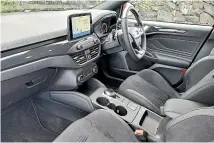  ??  ?? Some fantastic sports seats and nice carbon fibre highlights lift the standard Focus interior.