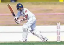  ?? AFP ?? Dinesh Chandimal flicks to fine leg during the second Test against the West Indies in St Lucia.