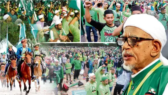  ??  ?? PAS now has the bragging rights as to who is best able to bring about a Malay tsunami on the east coast. Sea of supporters: