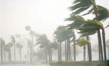  ?? MICHAEL LAUGHLIN/SOUTH FLORIDA SUN SENTINEL ?? Insurance companies only have enough reinsuranc­e for two named storms this year, thanks to higher costs and reduced availabili­ty, experts say. Their financial stability could be threatened if more than two major storms hit Florida.