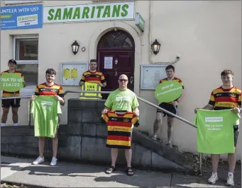  ??  ?? Sligo Rugby players are holding a fundraiser throughout the month of June to raise money for the Samaritans and the club. They are running to Murrayfiel­d, Twickenham and the Millennium Stadium and back.