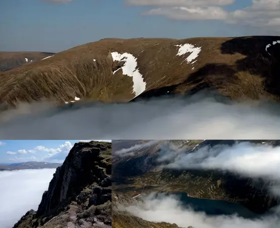  ??  ?? Cribyn & N escarpment from Pen y Fan
[Captions clockwise from top]