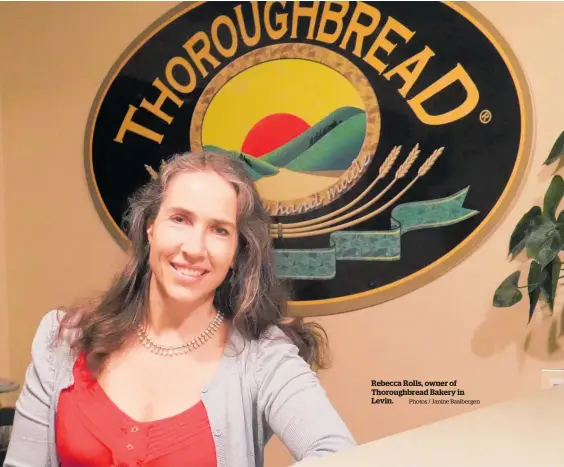  ?? Photos / Janine Baalbergen ?? Rebecca Rolls, owner of Thoroughbr­ead Bakery in Levin.