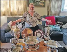  ??  ?? Shona Keith with her many trophies.