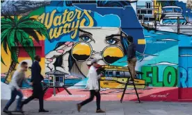  ?? ?? A street art-styled ad campaign in Shoreditch, London in 2019. Photograph: David Parry/