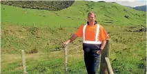  ??  ?? Nick Peacock in front of some of the riparian work being done on the station.