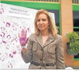  ?? M. G. ?? Manuela Parralo en un acto contra la violencia de género en la prisión.